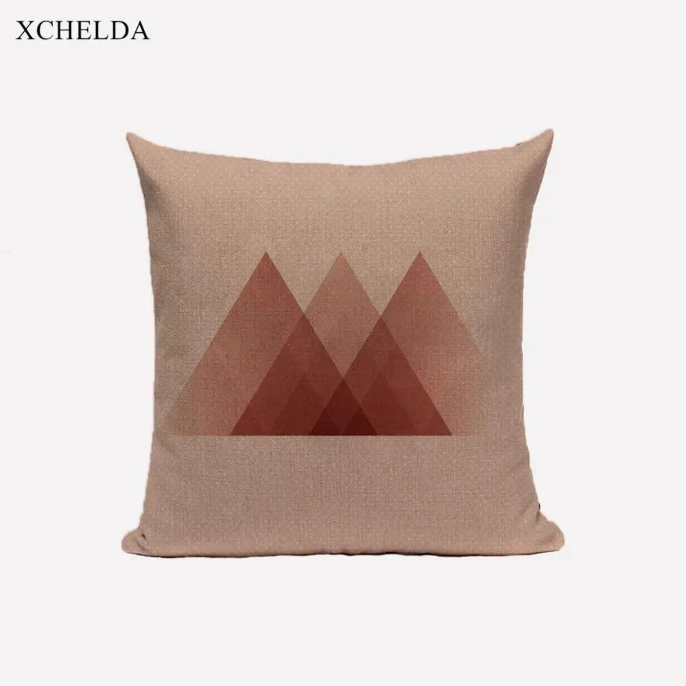 Linen Cushion Covers Pink Scandinavian Style Geometric Nordic 45*45 Home Decorative Pillow Case Pillowcase for Sofa Car Seat