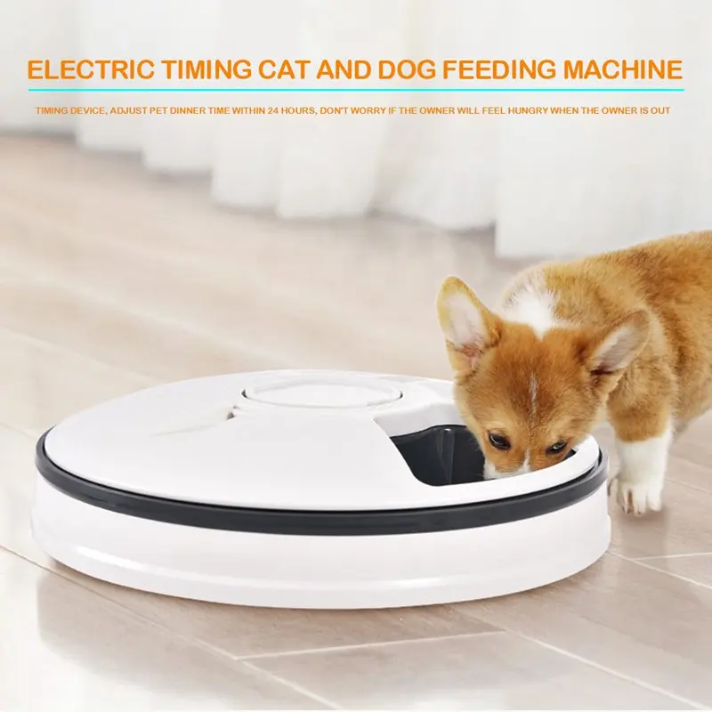 Автоматическая кормушка для домашних животных синхронизация кормушки 6 сухой корм для животных диспенсер блюдо корма 24 часа таймер для собак товары для животных, кошек