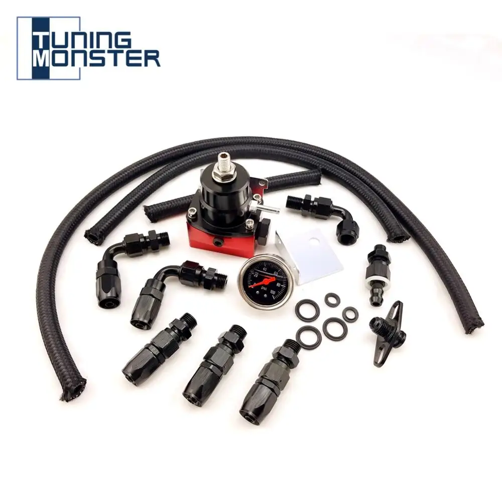 

Tuning Monster Universal Oil Pressure Regulator Kit with Gauge AN 6 Fitting End