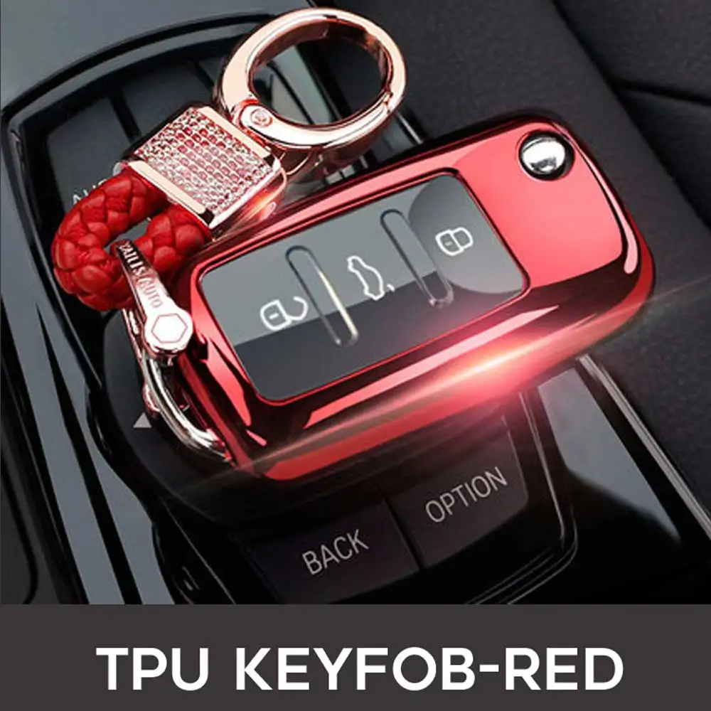Option 2 Чехол для ключей автомобиля, брелок для Volkswagen VW Passat Golf 6 для Jetta Golf Bora Polo Sagitar Tiguan Lavida Santana Touran, автомобильный Стайлинг - Название цвета: Option 2