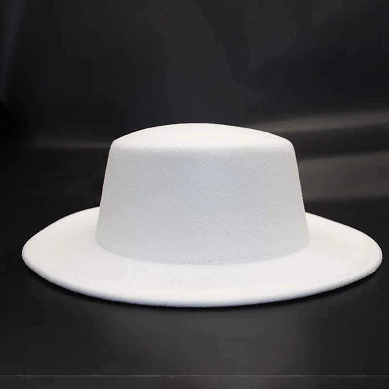 fedoras Bride Felt Fedoras Hat Soft Blank Jazz Hats Bridesmaid Casual Unisex Panama for White Party fedora cap Fedoras