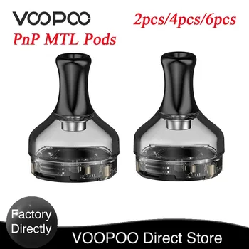 

2pcs/4pcs/6pcs Original VOOPOO PnP MTL Pod 2ml Capacity Fit PnP coils For VOOPOO V.SUIT Kit/VOOPOO DRAG X Kit/VOOPOO DRAG S Kit