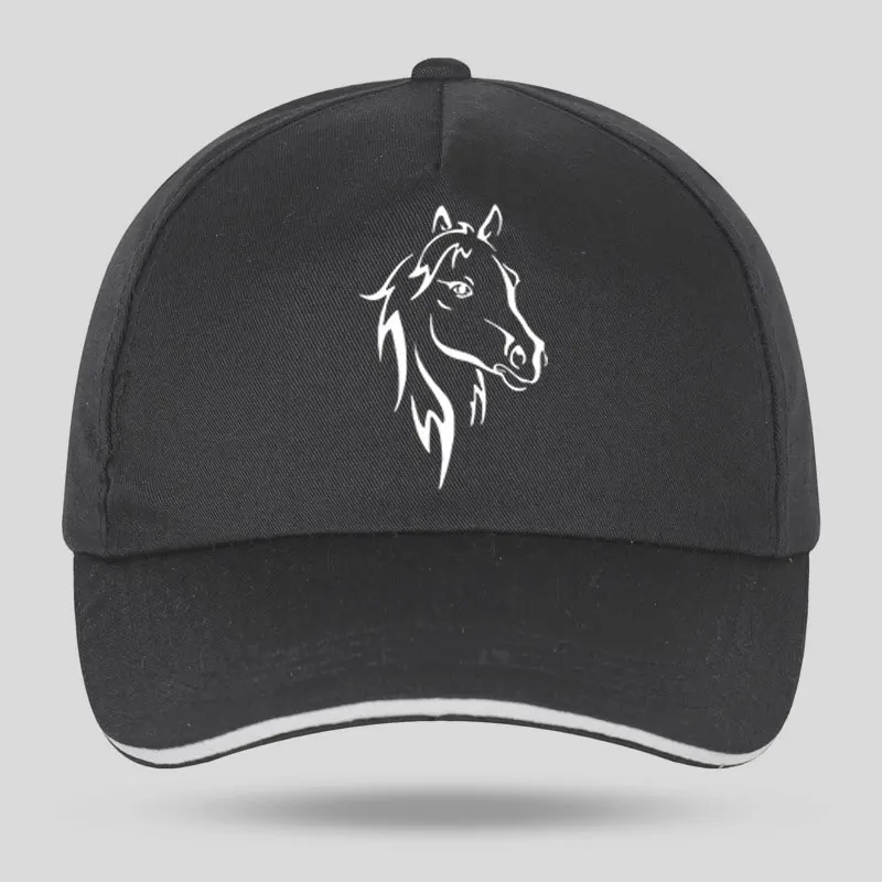 red dad cap 2021 New Men Women Printing Horse Funny Baseball Caps for Hip Hop Cotton Velcro Trucker Cap Bone Dad Hats men's waterproof baseball cap Baseball Caps