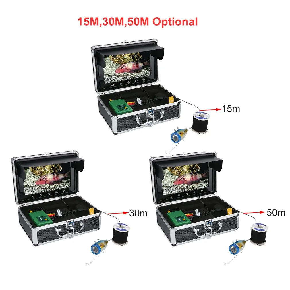 9 Inch Visual Fish Finder Underwater Fishing Camera High Definition Display Monitor 90 Degrees View Angle LCD Screen