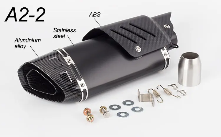 51 мм Универсальный Akrapovic модифицированный мотоцикл глушитель выхлопной трубы большой четыре угла выхлопной R6 ZX6R Z900 GSXR750 DUKE690 - Цвет: A2-2