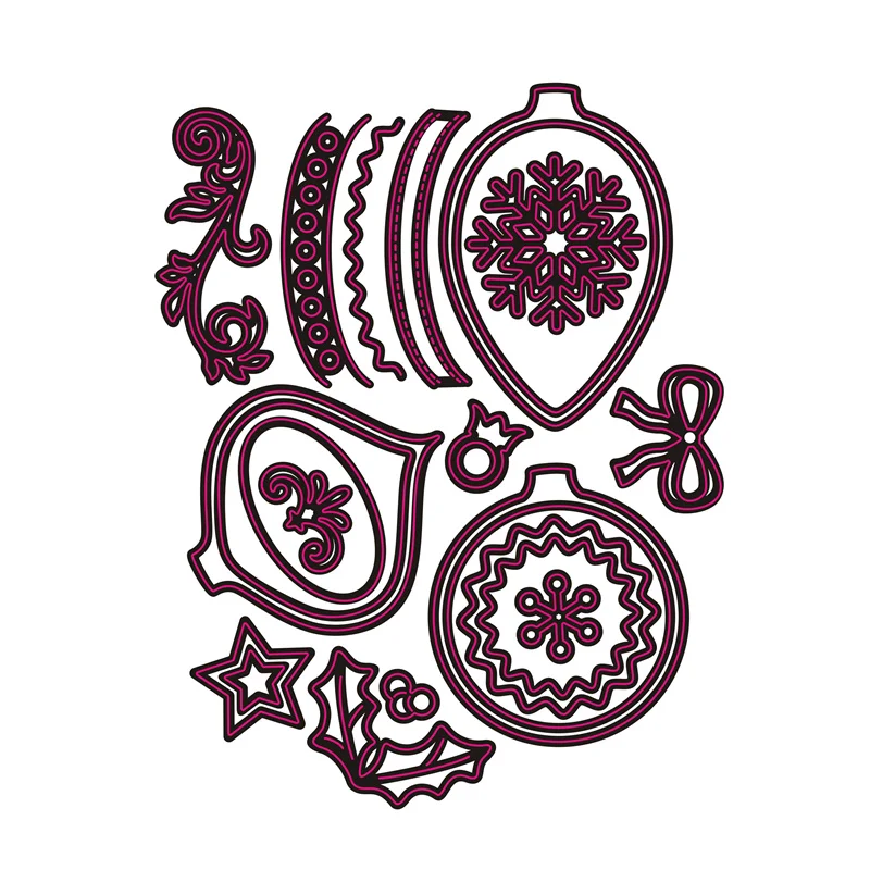 

2019 New Metal Cutting Craft Die and In Scrapbooking For Paper Card Making Decorative Christmas Pattern Embossing Frame Stencil