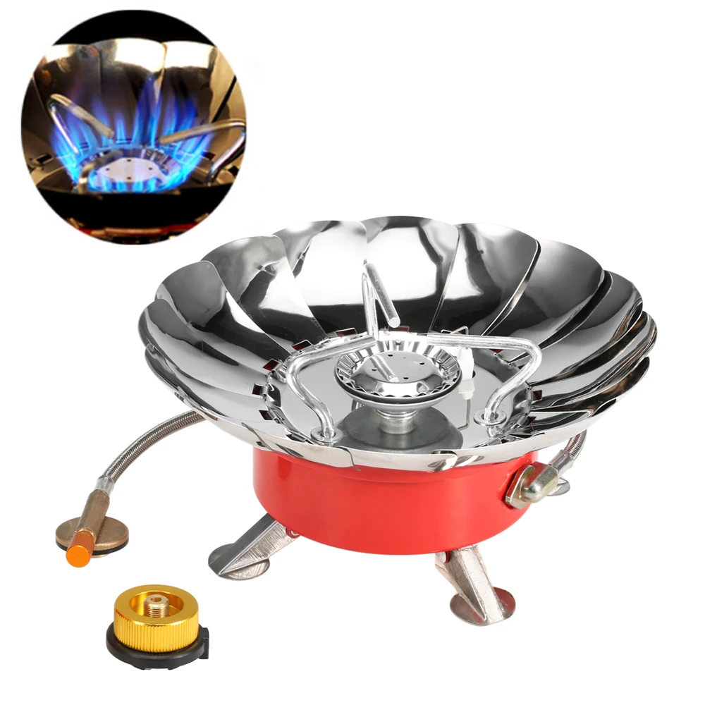 Lixada Windproof Piezo Ignition Gas Stove Outdoor Cooking Burner with Extended Pipe for Camping Picnic BBQ | Спорт и развлечения