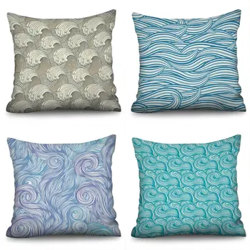 

Decorative Cushions Cover Pillow Case Geometric Printed Polyester Throw Pillow Decor for Home Decoration Sofa Pillowcase