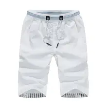 Yiwa мужские шорты модные мягкие хлопковые повседневные пляжные шорты удобные Чистый цвет высокая ealstic пояс шнурок Короткие