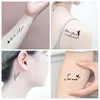 30pcs/lot letter words tattoo text small waterproof temporary tattoos for girls hand wrist neck body tattoo black set flower ► Photo 2/6