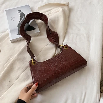 

Vintage Women Bag 2020 New Design Stone Pattern Leather Shoulder Bags For Women Crossbody Bag Trendy Lady Handbag And Purse