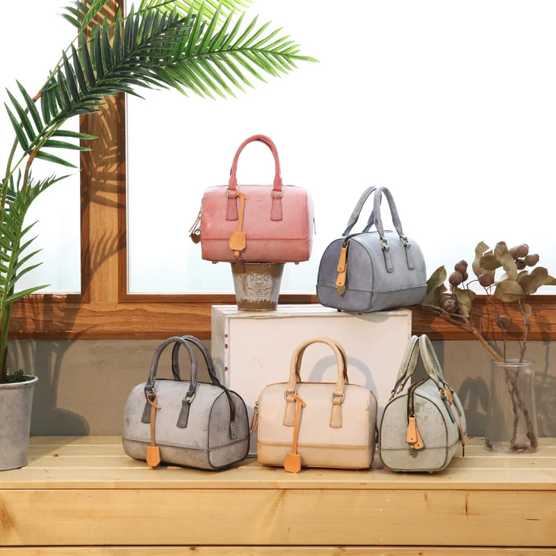 

Women's Leather Handbag Retro Women's Diagonal Package