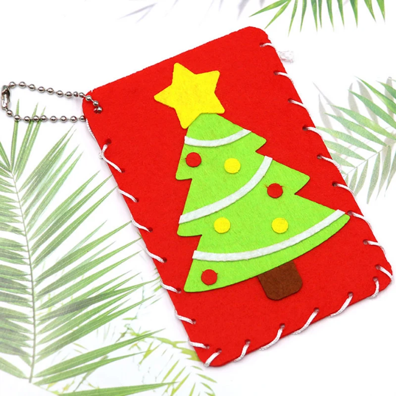 tree Sz Steam Non-woven DIY Felt Package Bus Card Holder Package Children's Kindergarten Handmade Fabric Holiday Gift Education Toys - Цвет: tree