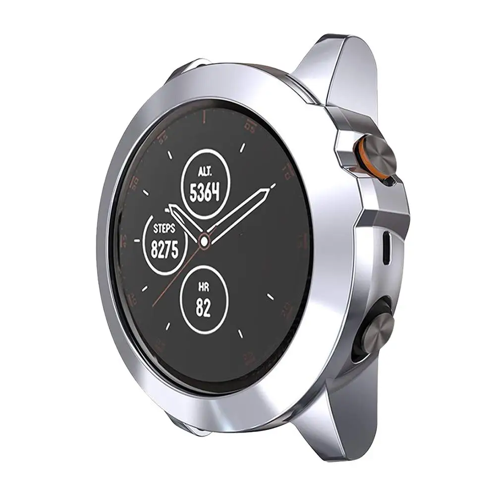 Чехол для часов Garmin Fenix 5X Plus, мягкий силиконовый чехол, защитный чехол для Garmin Fenix 5X Smart Watch - Цвет: Grey