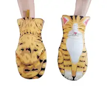 3D мультфильм животных Прихватки длинные Профессиональные Термостойкие Нескользящие перчатки Хлопок выпечки инструмент для барбекю гриля