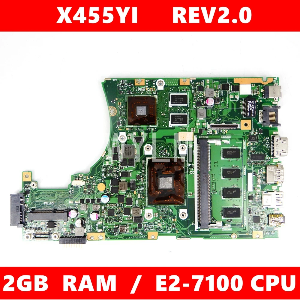 X455YI MAIN_BD.2G/E2-7100U/AS 216-0867040 Материнская плата ASUS X455Y A455Y A455YI ноутбука испытания |