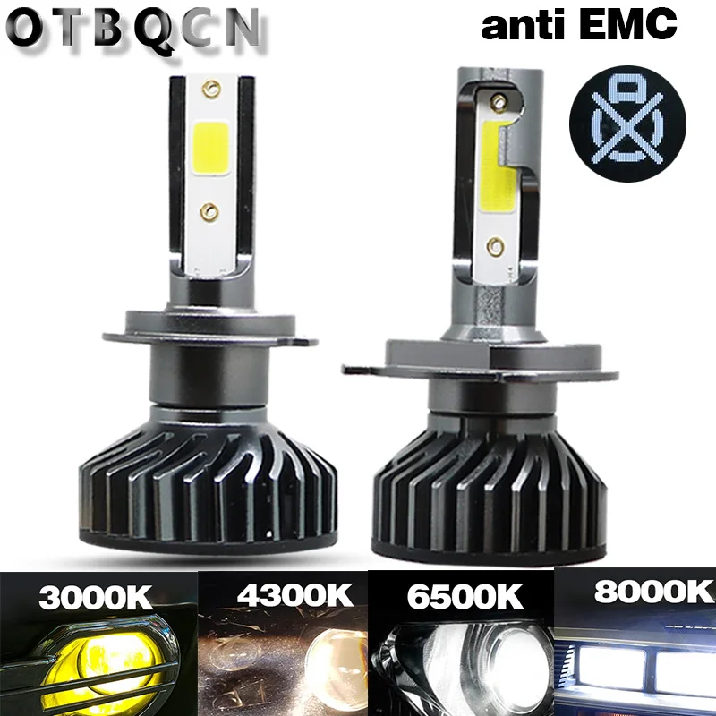 OTBQCN Canbus Автомобильная фара H4 H7 светодиодный 8000K 6500K 4300K 3000K H1 H11 H8 9005 9006 H3 ная Лампа