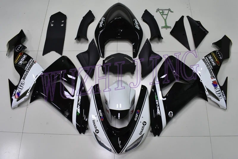 Plastic Fairings Ninja ZX 10r 2006 Motorcycle Fairing ZX10r Black White for Kawasaki - 2007 | Автомобили и мотоциклы