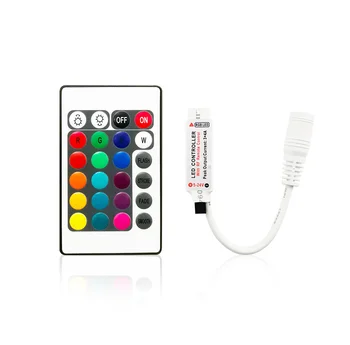 

12V mini rgb led controller manual 24keys ir remote control RGB led strip light