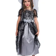 Хэллоуин, детский день мертвецов, причудливое платье, страшный костюм невесты, косплей вампира, одежда в викторианском стиле, Карнавальная часть