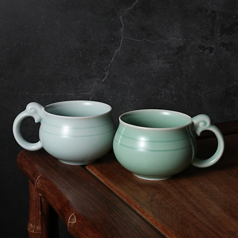 Celadon фарфоровый чайный сервиз Слива зеленый керамический кунг-фу чайный горшок, ручной работы фиолетовый; песок чайный горшок чайная чашка Gaiwan Tureen чайная церемония