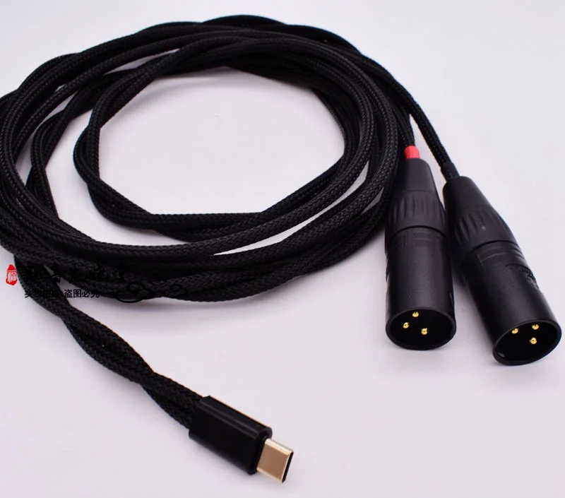 dac para duplo 3pin xlr macho cabo