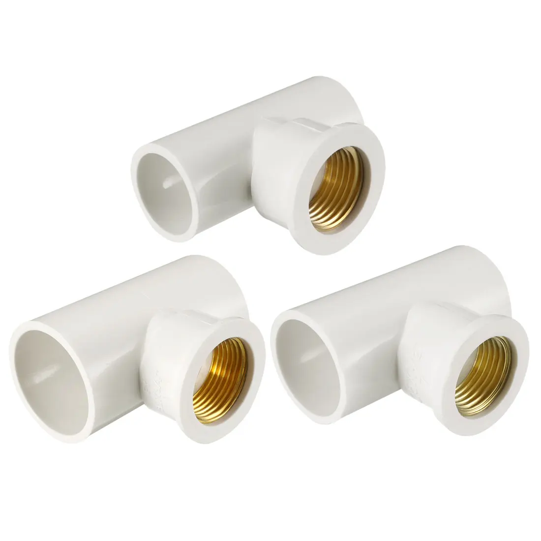 Uxcell Female X Slip Pvc Pipe Fitting Tee T Shape For Furniture