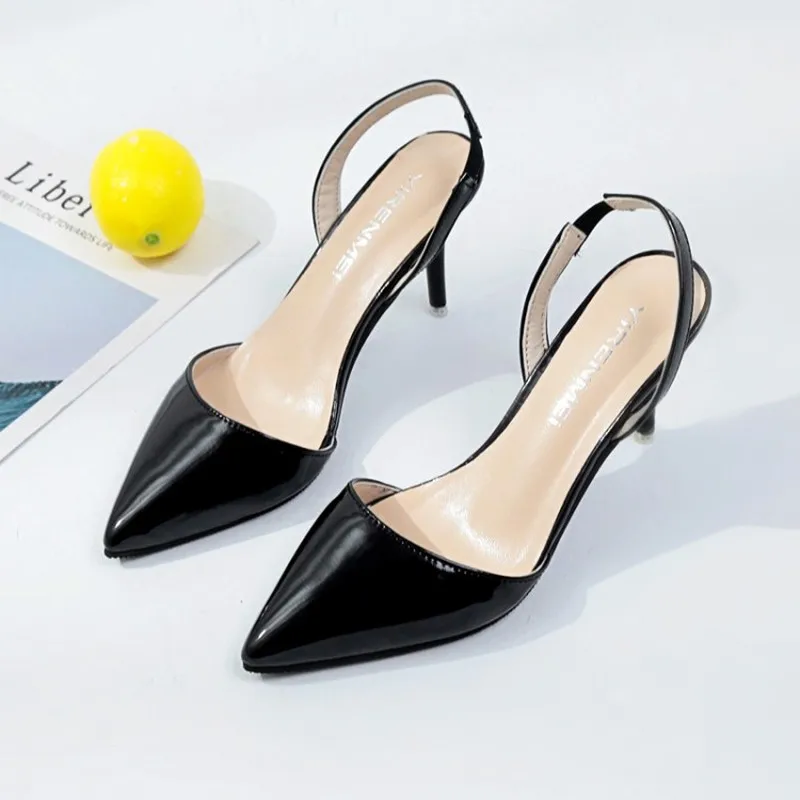 

Women's Pump Summer Fashion Summer Child Shoes High Heel Slippers Woman Pointed Toe High Heels Fashion Dress Party Thick H14-16