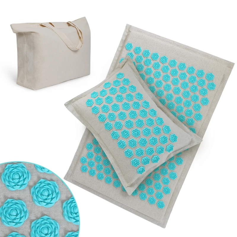 Goede Skipe Mat Acupressuur Mat, Massage Mat En Kussen Set Yoga Mat Verlichten Rug, Nek En Ischias Pijn, ontspannen Spieren, Verlichten