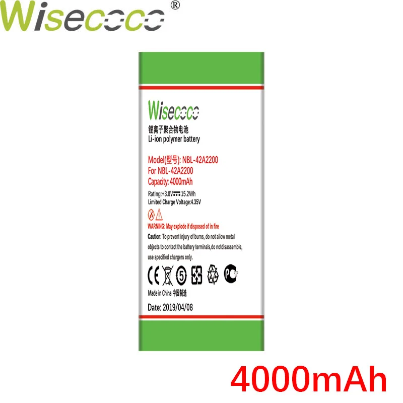 WISECOCO 4000 мАч NBL-42A2200 батарея для Neffos C5 TP701A B C E мобильный телефон новейшее производство батарея+ номер отслеживания