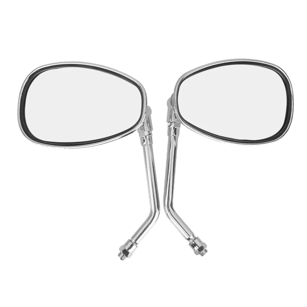 1 Pcs Universal Motorcycle Chrome Rearview Side Mirror For Kawasaki Suzuki Chopper Etc Motorbike Accessories