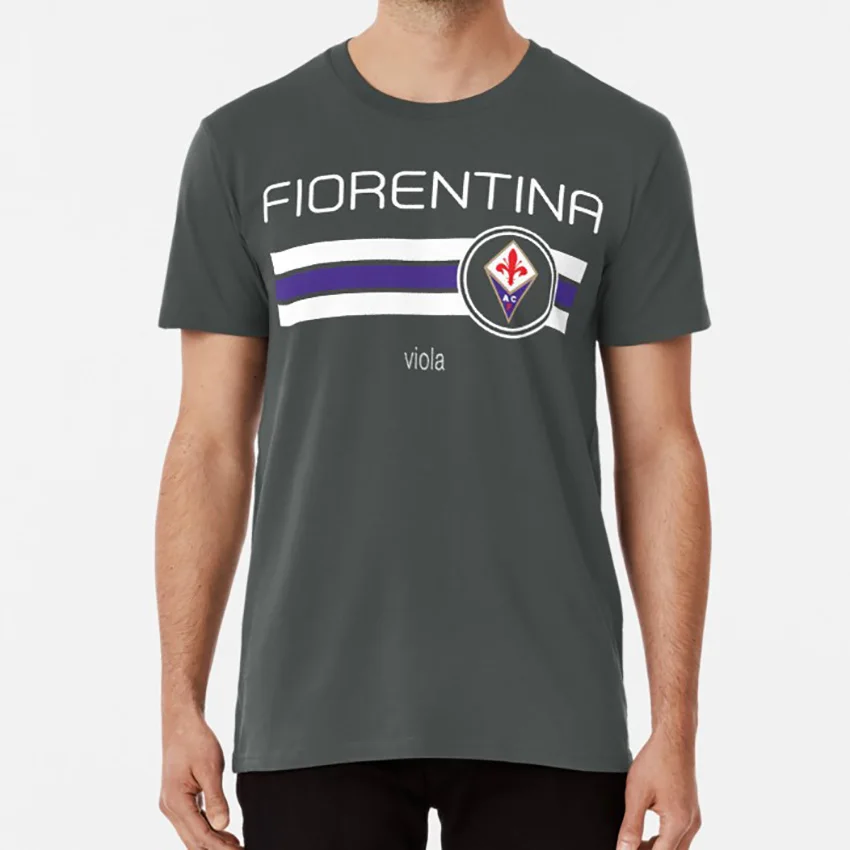 Темно-серый Серия A-Fiorentina(домашняя фиолетовая) Футболка футбольная серия fiorentina viola Италия футбол уникальный классный - Цвет: Темно-серый