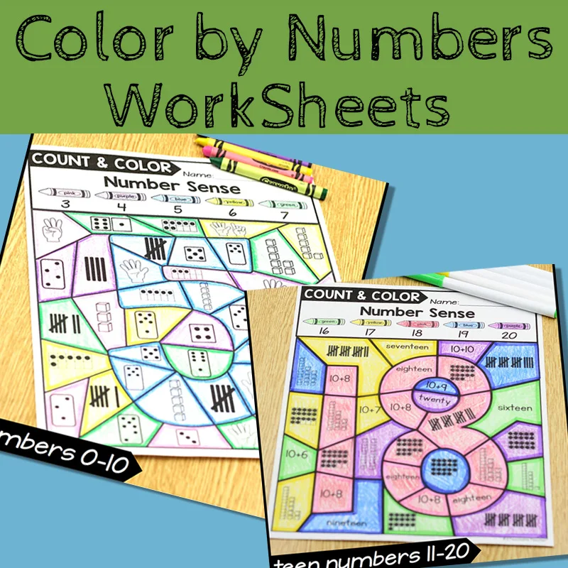 color by 1 20 number sense activities homeschool pdf electronic file aliexpress