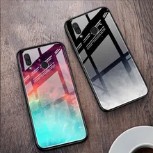 Цветной стеклянный чехол для телефона huawei P Smart Plus Y5 Y6 Y7 Prime Y9 Honor 10 Lite 7A 20 Pro 20S Play 8C