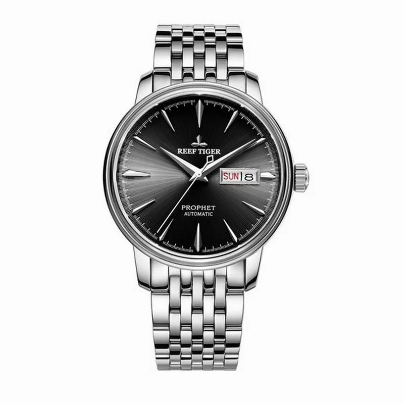 automatic watch p7 Мужские автоматические часы, наручные часы, мужские часы Reef Tiger, люксовый бренд, водонепроницаемые механические наручные часы со стальным ремешком, relogio RGA8236 - Цвет: automatic watch p7