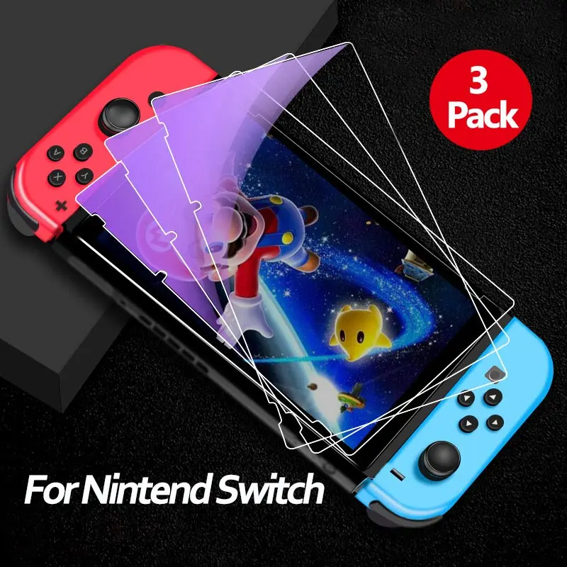 [В 3 упаковках] для Nintendo Switch защита экрана анти синий свет закаленное стекло Nintendos