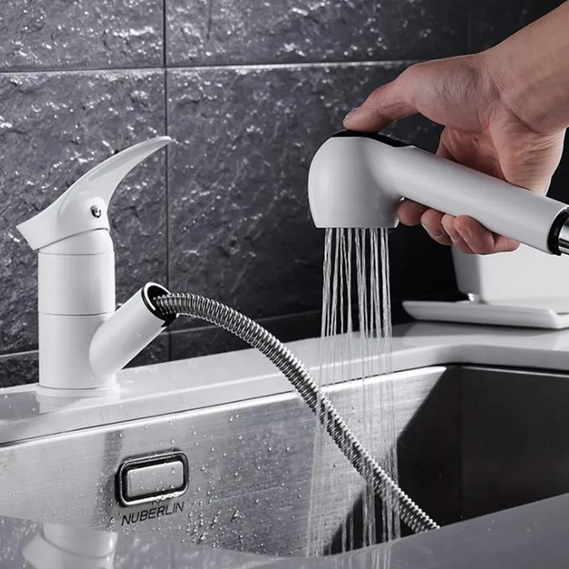 

LASO All copper bath faucets hot and cold face basin bibcock kitchen lavabo draws faucet sprinkler head stretch hose taps