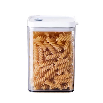 

Kitchen Moisture-proof Sealed Jar Grain Fresh-keeping Can Be Stacked Dried Fruit Snack Storage Jar Transparent Square Plastic