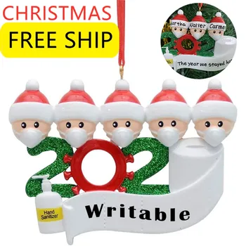 

Free Ship DIY 2020 Quarantine Christmas Family Indoor Decration Party Quarantine Hanging Ornament Social Distancing