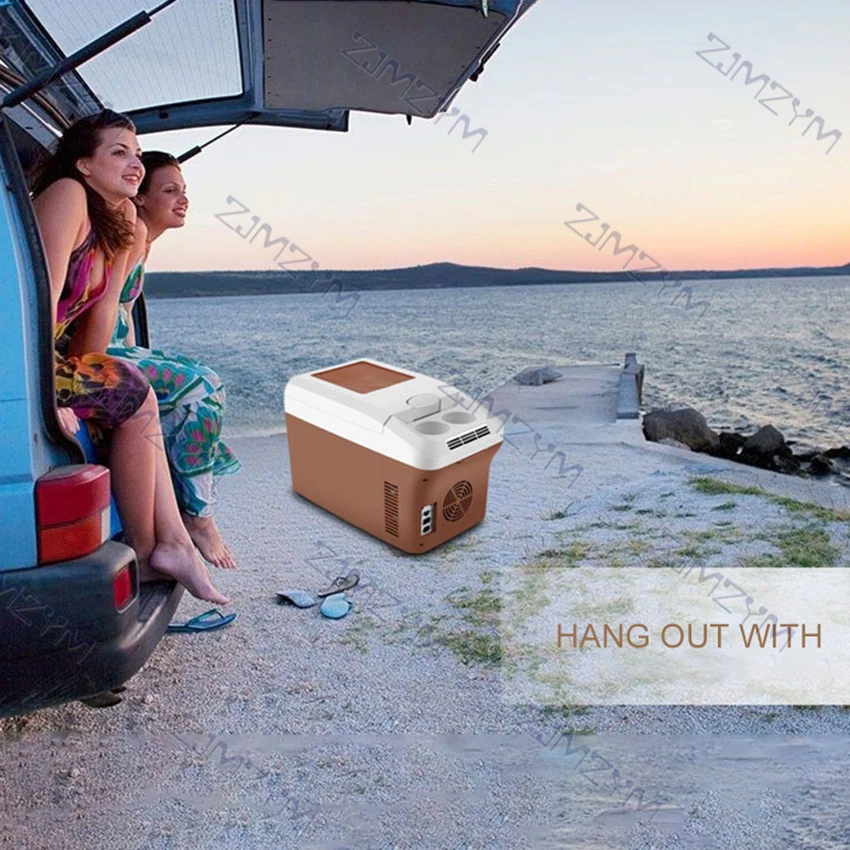 15L 12/24V Car Refrigerator 220V Home Mini Portable Fridge Compressor Outdoor Pinic Food Refrigeration Heating Freezer Cooler