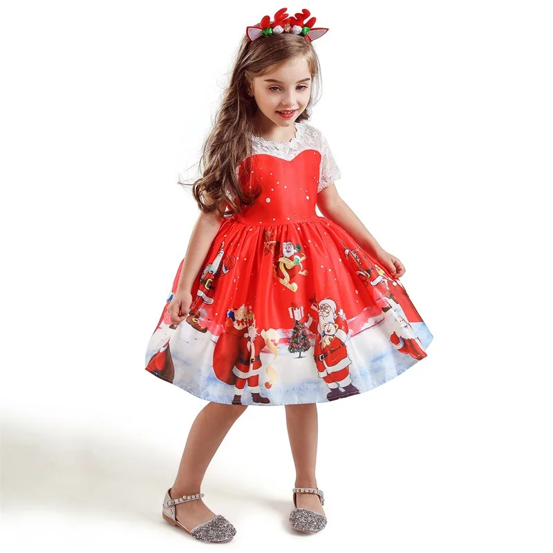 Рождественское платье принцессы для девочек; vestido; Детские платья; Одежда для девочек; robe noel menina disfrace; платья для малышей; festa kinder kleider