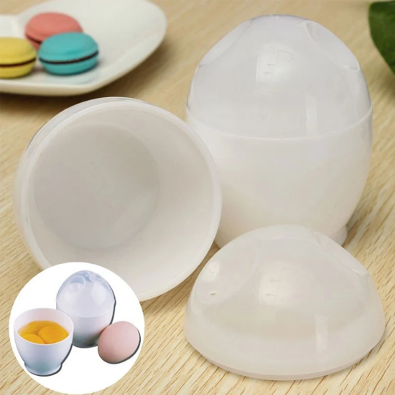 

Free shipping 2pcs/Set Egg Tool with Separator Egg Boiler Cooker Transparent Silicone Maker Egg Steamer kitchen Omelette mold