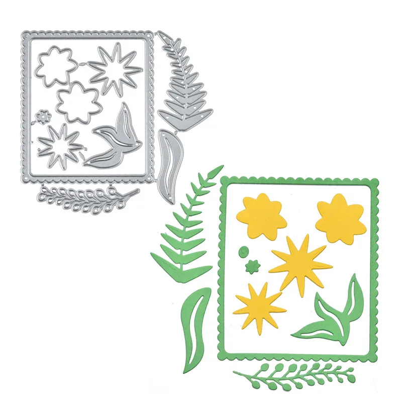

Diyarts Flower Border Metal Cutting Dies for Card Making Scrapbooking Dies Embossing Stencil Craft Frame Couple Dies 2019 New