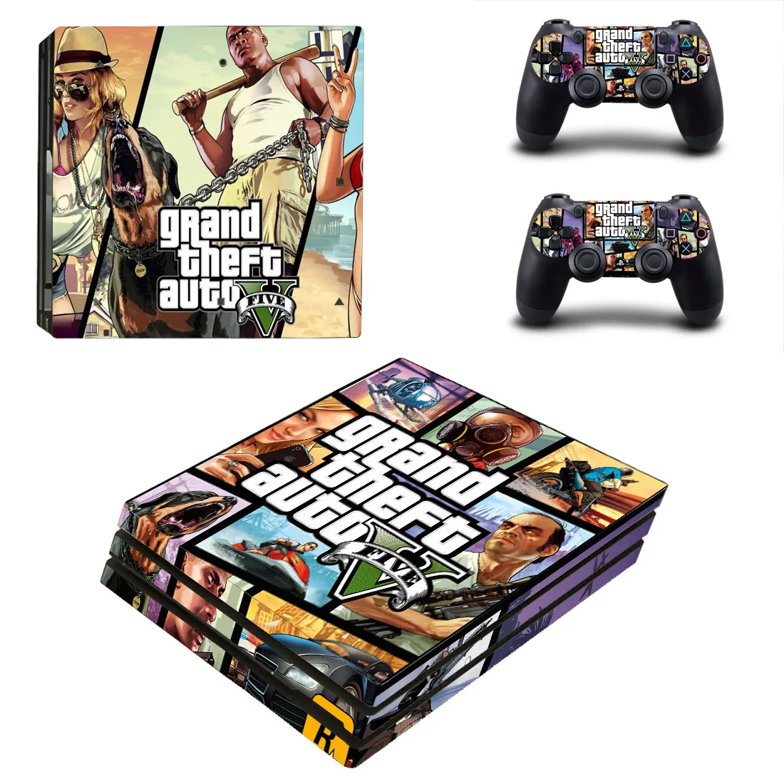 Grand Theft Auto V Gta 5 Ps4 Pro Skin Cover For Playstation 4 Ps4 Pro Console & Controller Skins Vinyl - Stickers - AliExpress