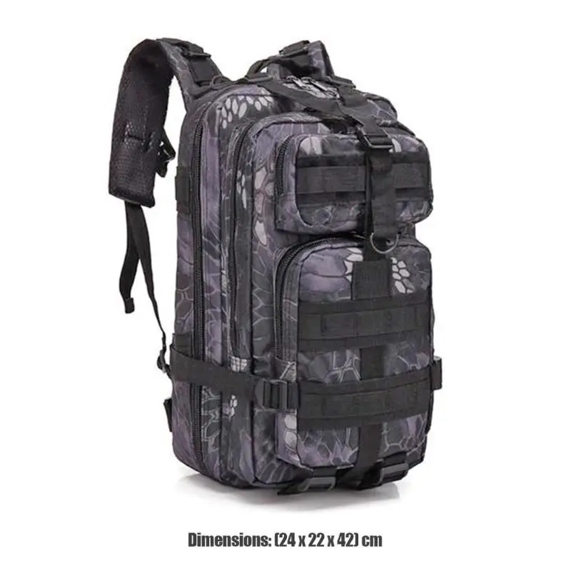 Горячая Распродажа, уличные сумки, Классический Тонкий 30л, EDC Molle, Сумка с рисунком питона, мужской рюкзак для походов на открытом воздухе, кемпинга, черный