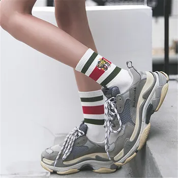 

1 Pair Women Socks Spring Casual Long Socks Girls Cotton Women Fashion Cute Socks Lady