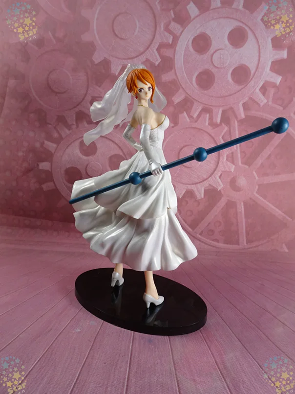 20 см японское аниме one piece nami ПВХ Фигурки игрушки Аниме сексуальное свадебное