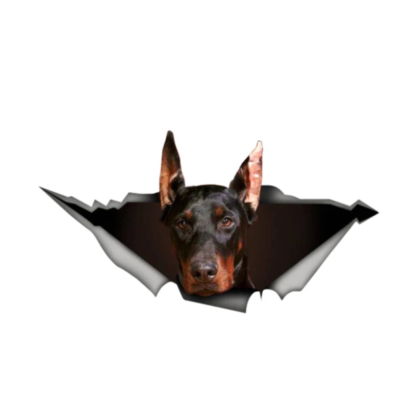 

Personality Doberman Dog 3D Vinyl Waterproof Car Window High Quality Accessories Vinyl Motorcycle Decorative PVC 13cm X 7cm