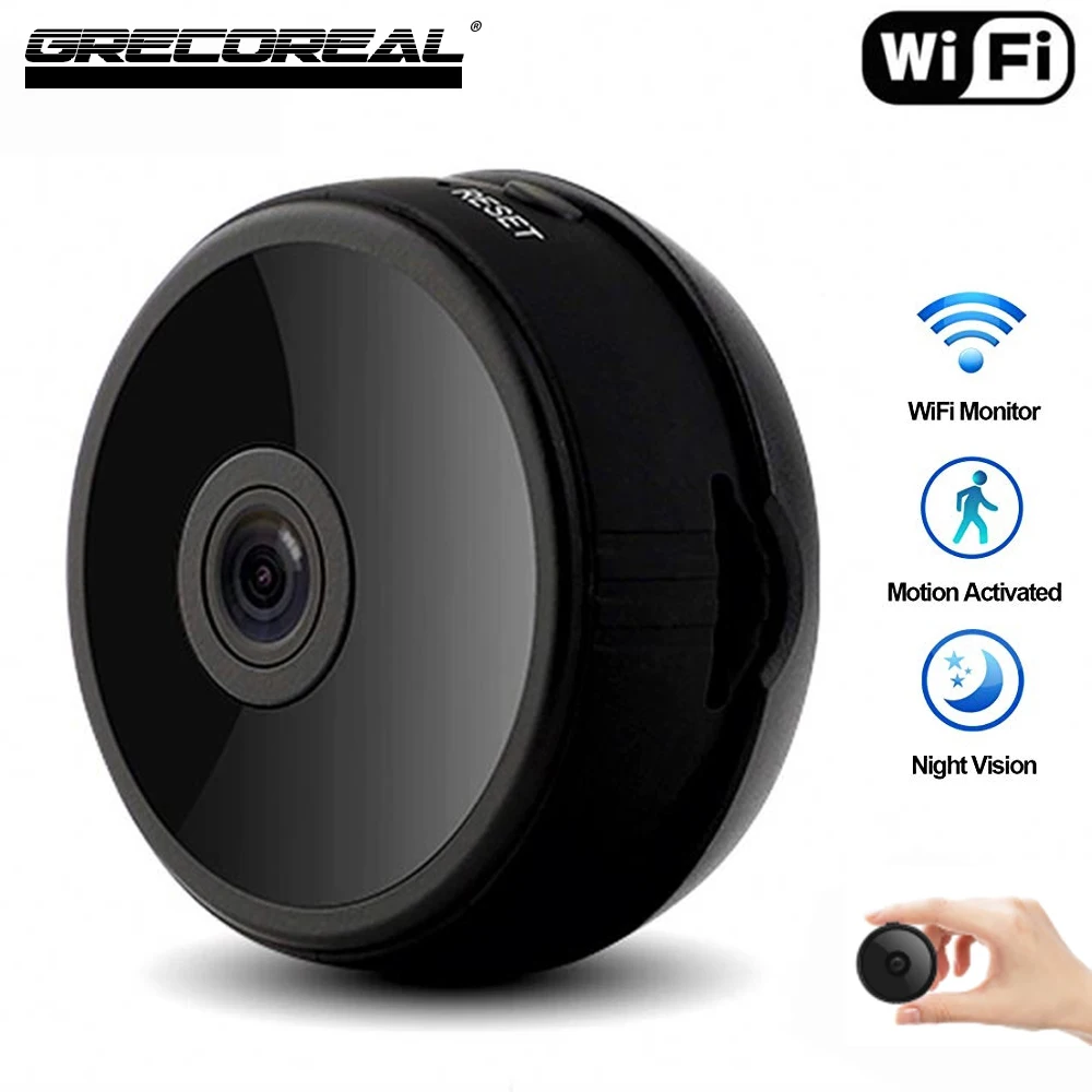 

GRECOREAL Q13 Wifi IP Mini Camera Wireless 1080p HD Indoor Home Night Vision Detection Cloud Storage Surveillance DVR Magnetic