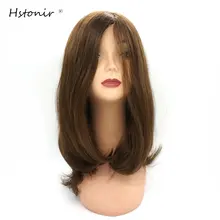 Hstonir еврейский парик Осень Juwish Sheitel Шелковый Топ Perruque Demi Tete chevex Humain Европейский remy hair JW03